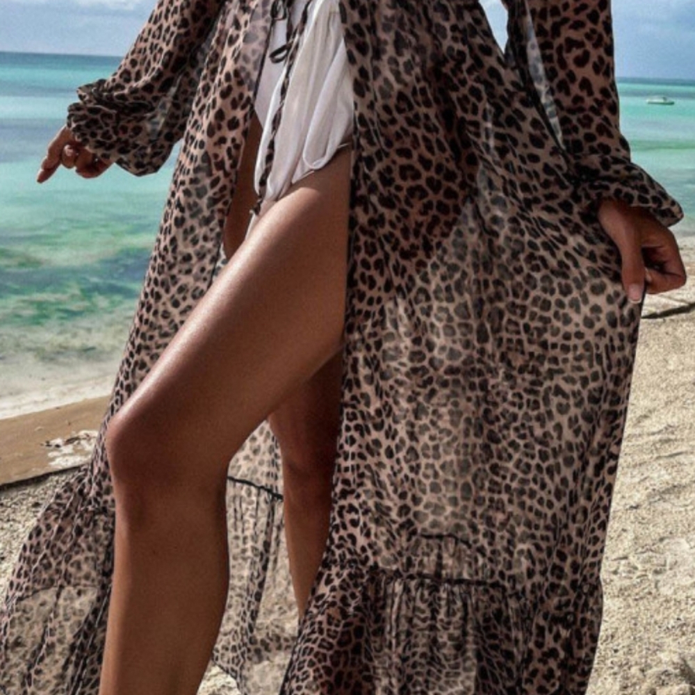 ♥️New boutique leopard print kimono - Picture 6 of 12
